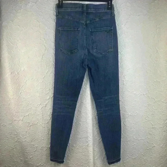 AYR The Riser Jeans Women's High Rise Raw Hem Skinny Comfort Stretch - Picture 3 of 7